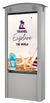 Silver Dual-Sided Smart City Kiosk with Speakers